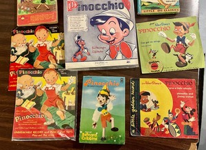 lot 104 image: Vintage Pinocchio Books and Records