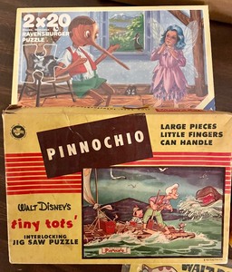 lot 110 image: Vintage Pinocchio Puzzles and Games