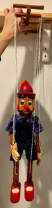 lot 128 image: Wooden Pinocchio Puppet