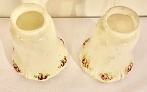 lot 132 image: 2 Vintage Light Fixture Globes