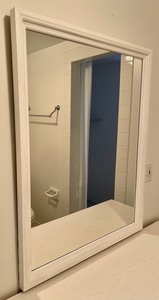 lot 209 image: White Framed Mirror