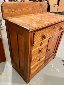 lot 207 image: Petite Wooden Cabinet
