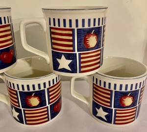 lot 263 image: 8 Tienshan Stoneware Americana Mugs