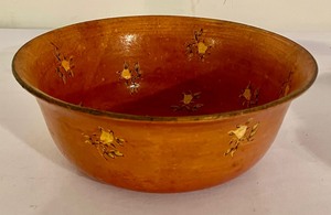 lot 282 image: Vintage Lacquered Wooden Bowl