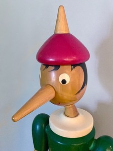 lot 82 image: Giocattoli Galetti 49 Tall Wooden Pinocchio Figurine.