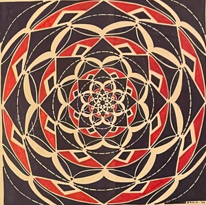 lot 318 image: Amazing Vintage Abstract Art