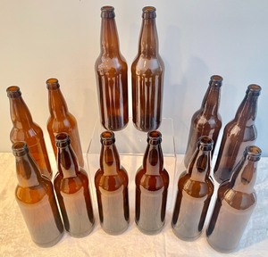 lot 320 image: Beautiful Vintage Brown Bottles