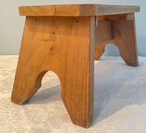 lot 332 image: Handmade Wooden Stool