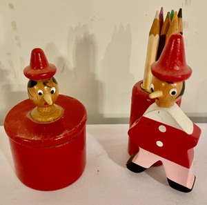 lot 348 image: Wooden Pinocchio Figurines