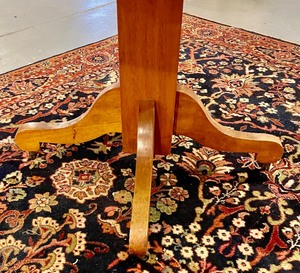 lot 350 image: Vintage Round Dining Table on Casters