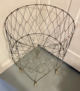 lot 360 image: Vintage Laundry Basket on Casters