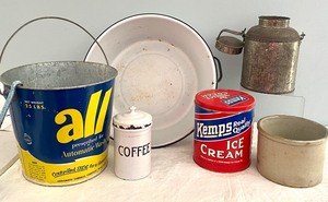 lot 393 image: Vintage Fun including Enamel Ware