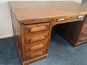 lot 396 image: Vintage Wooden Desk