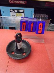 lot 19 image: New coated 10 lb mushroom anchor. As shown.