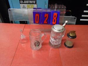 lot 28 image: Tankards & misc. As shown.