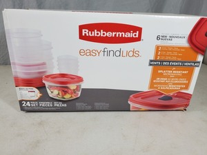 New Rubbermaid Easy Find Lids 24 Piece Set