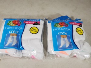 12 New Pair of Fruit of the Loom Ladies Crew Socks