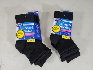 8 New Pair Womens Dr Scholls Diabetes and Circulatory Socks