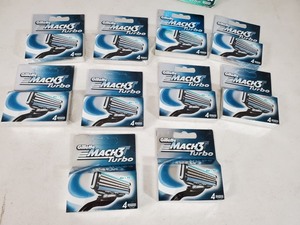 40 New Gillette Mach 3 Turbo Razor Cartridges