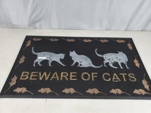 New Beware of Cats Outdoor Mat