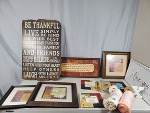 Home Decor and 2 New Yoga Mat Towels
