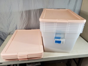 Qty 7 Totes with Lids