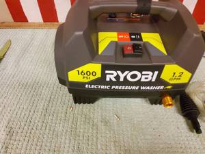 Ryobi 1600 psi electric power washer, NEW