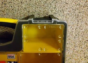 Vise grip set and Stanley 10 bin bolt organizer bin.