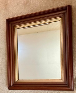 lot 20 image: Wooden Framed Wall Mirror