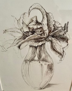 lot 77 image: Original Pen and Ink Drawing by Lilla Johnson