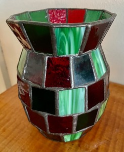 lot 75 image: 3 Colorful Candle Holders