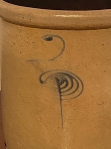 lot 59 image: Two Gallon Vintage Salt Glazed Crock
