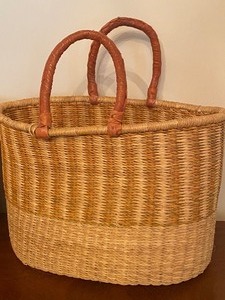 lot 57 image: Two Woven Baskets w Handles