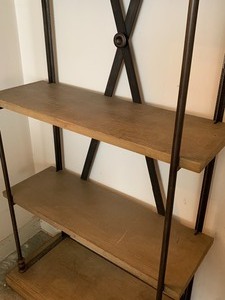 lot 6 image: Restoration Hardware Parisian Cornice Single Shelving Bookcase