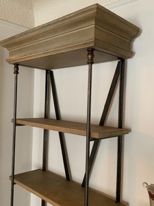 lot 8 image: Restoration Hardware Parisian Cornice Single Shelving Bookcase