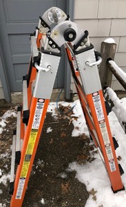 lot 138 image: Gorilla Fiberglass Ladder Professional 4 in 1