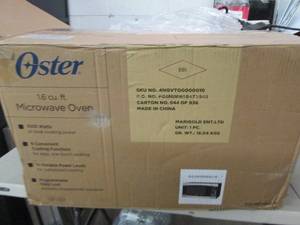 oster 1.6cuft microwave oven powers...