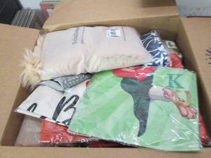 box of decorative pillow covers ...