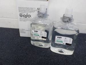 lot 12 image: Case of 2 - 2 Liter Jugs GOJO Green...