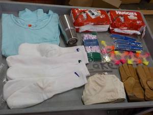 lot 163 image: Clothes, Diapers, Markers, and more...