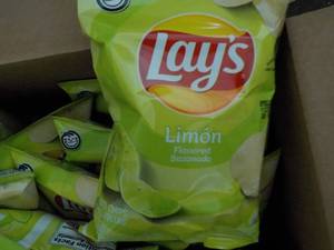 lot 318 image: Case of Lays Limon Chips best date...