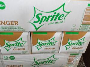 lot 320 image: 4 - 12 packs Sprite Ginger Zero Sug...