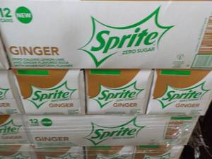 lot 321 image: 4 - 12 packs Sprite Ginger Zero Sug...