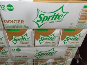 lot 322 image: 4 - 12 packs Sprite Ginger Zero Sug...
