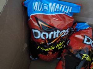 lot 328 image: 2 Cases 4 Large Bags each Doritos F...