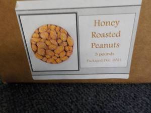 lot 272 image: 5 lb. Box Honey Roasted Peanuts...