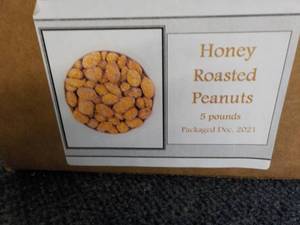 lot 271 image: 5 lb. Box Honey Roasted Peanuts...