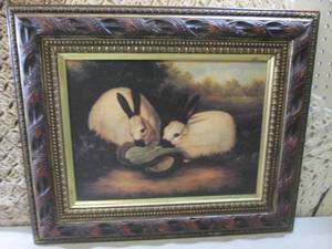 (BSB) Framed Textured Rabbits Print...