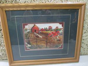 (BSB) Framed Farm Scene Print 20 1...