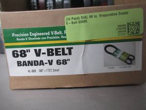 lot 775 image: DIAL (10 Pack) 68 in. Evaporative Cooler V-Belt, 65685.